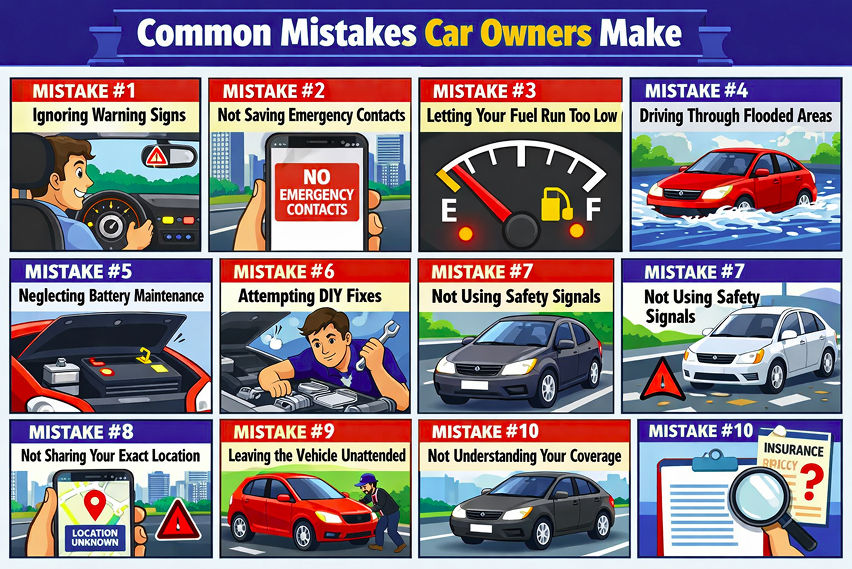 Common mistakes car owners make