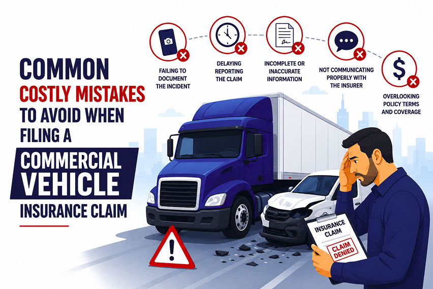Common costly mistakes to avoid when filing a commercial vehicle insurance claim
