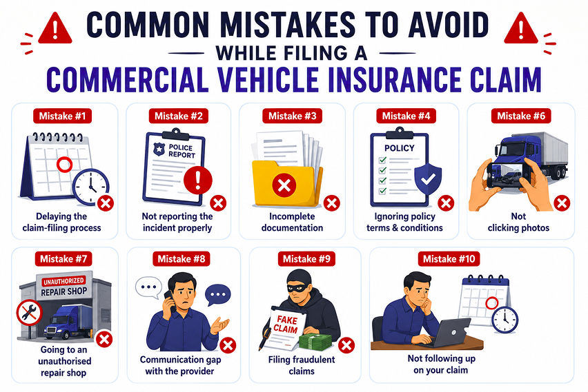 commercial vehicle insurance claim mistakes