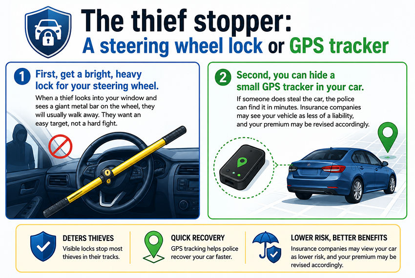 GPS tracker & wheel lock
