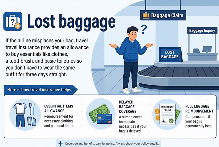 Travel insurance: luggage lost