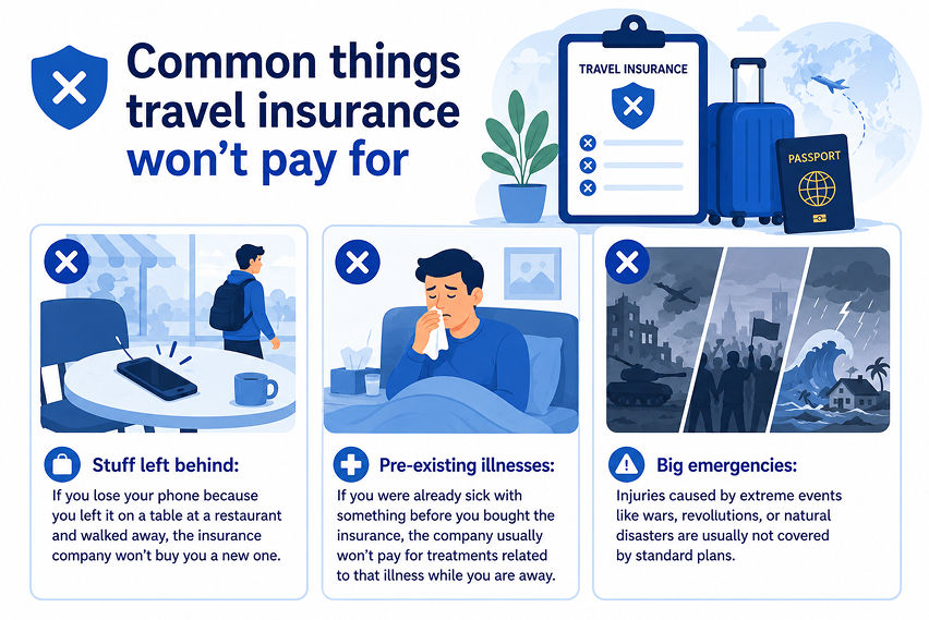 Travel insurance: What is not covered