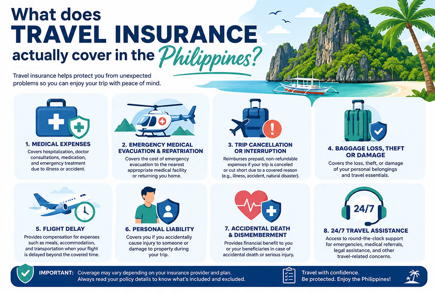 What does travel insurance actually cover in the Philippines?