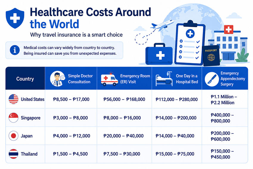 Real-world foreign medical costs