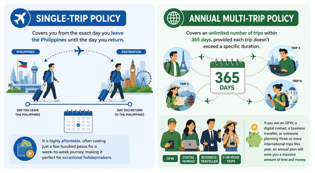 Single-Trip policy and an Annual plan