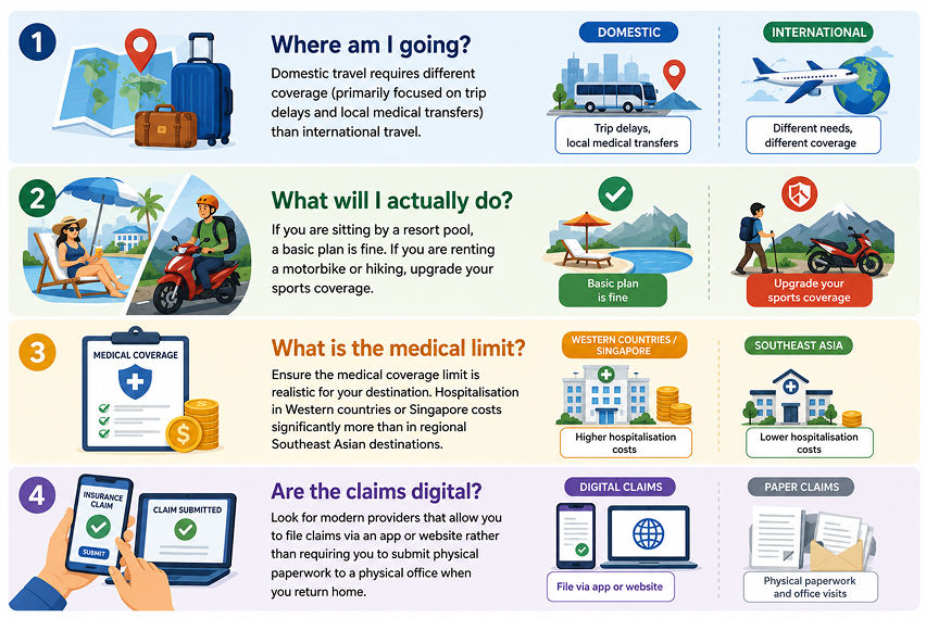 Travel insurance for different travellers