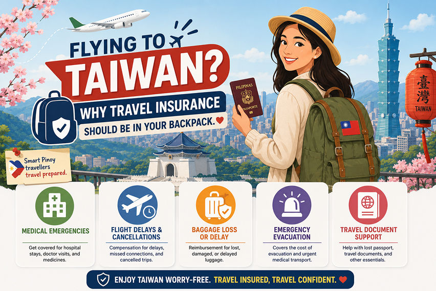 Flying to Taiwan? Why travel insurance should be in your backpack