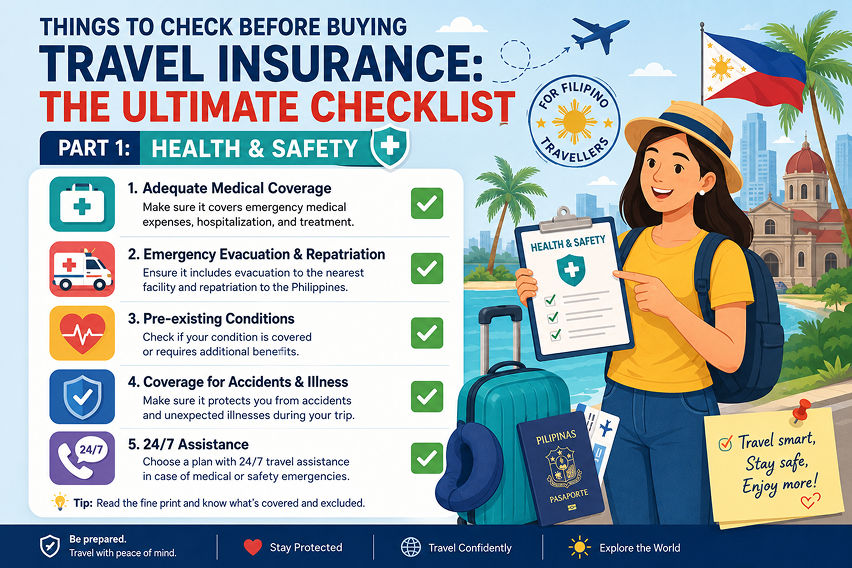 Things to check before buying travel insurance: The ultimate checklist (Part 1 Health & Safety)