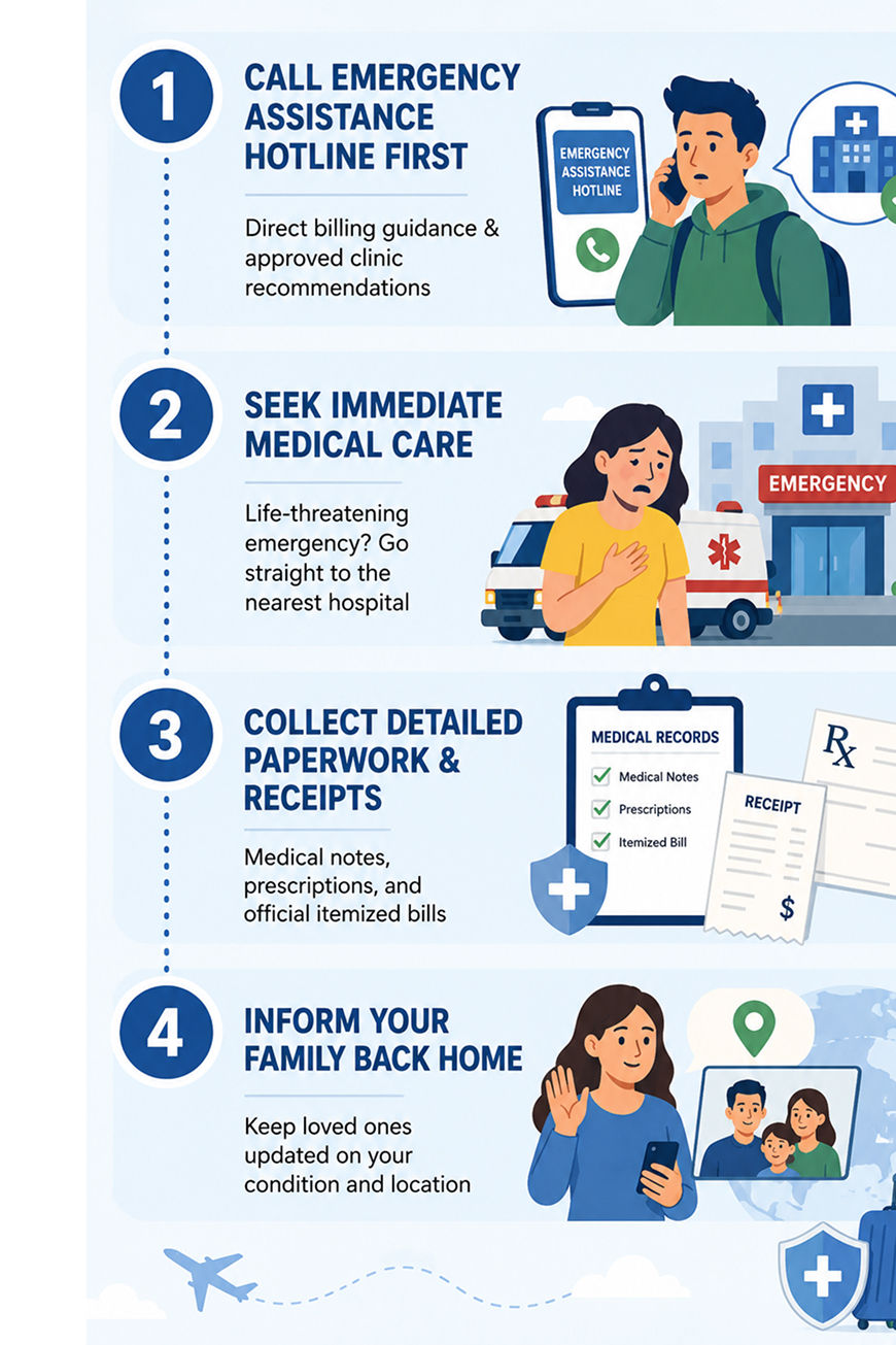 What to do if you fall ill or get hurt on a trip