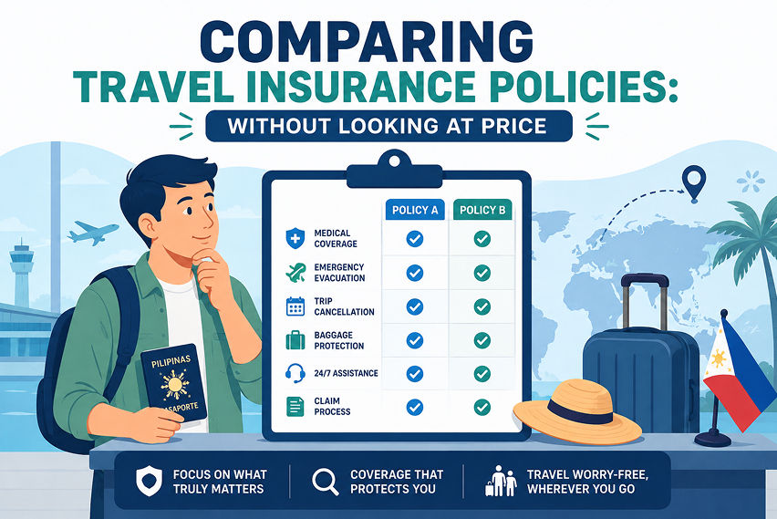 Comparing travel insurance policies: Without looking at price