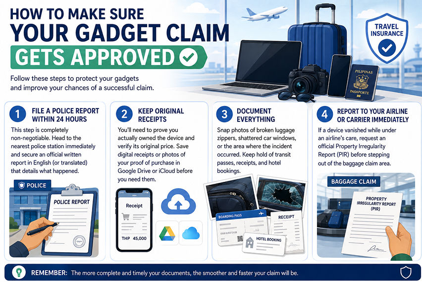 Travel insurance and electronics