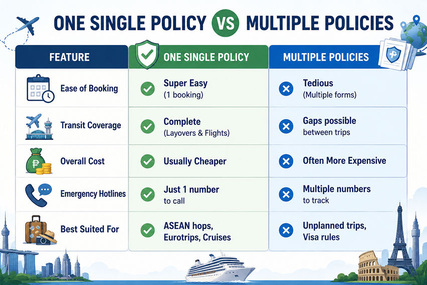 One policy vs. multiple policies