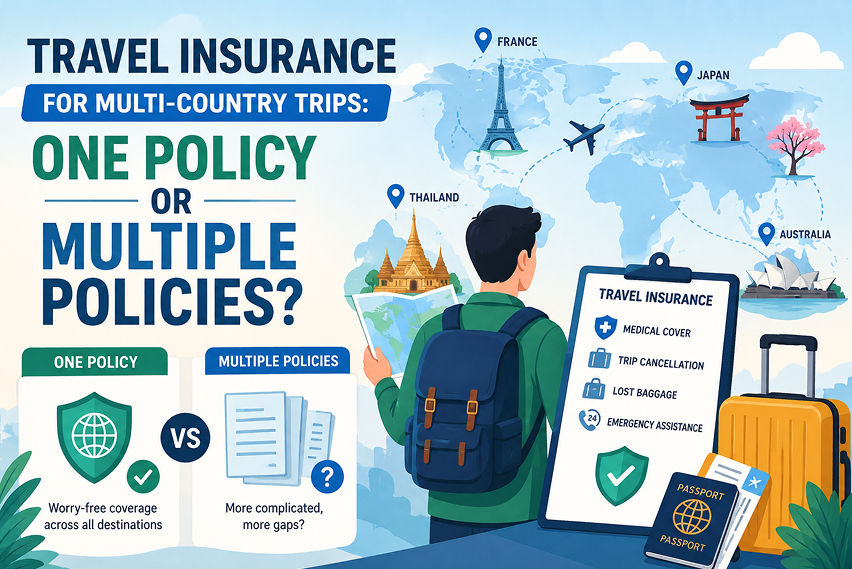 Travel insurance for multi-country trips: One policy or multiple policies?