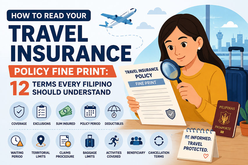 How to read your travel insurance policy fine print: 12 terms every Filipino should understand